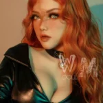 166cm 5ft5 TPE C Cup Slim Body Chestnut Hair Sex Doll #398 Head
