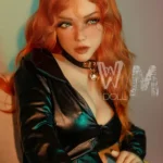 166cm 5ft5 TPE C Cup Slim Body Chestnut Hair Sex Doll #398 Head