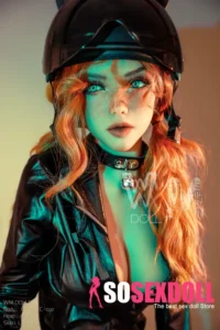 166cm 5ft5 TPE C Cup Slim Body Chestnut Hair Sex Doll #398 Head