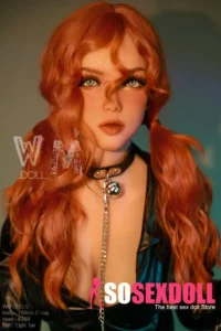 166cm 5ft5 TPE C Cup Slim Body Chestnut Hair Sex Doll #398 Head