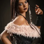 168cm 5ft5 Elegant Evening Dress Adult Dolls Lifelike Ebony Sexy Dolls