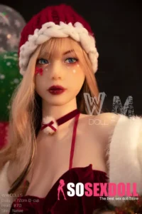 172cm 5ft6 TPE Santa Girl B Cup Blonde Hair Sex Doll #70 Head