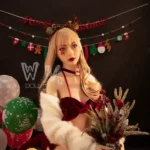 172cm 5ft6 TPE Santa Girl B Cup Blonde Hair Sex Doll #70 Head
