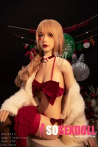 172cm 5ft6 TPE Santa Girl B Cup Blonde Hair Sex Doll #70 Head