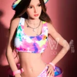 175cm 5ft7 TPE Island Style Small Bust Print Bikini Sex Doll #413 Head
