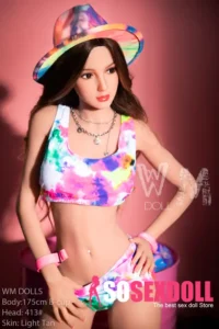 175cm 5ft7 TPE Island Style Small Bust Print Bikini Sex Doll #413 Head