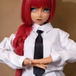 135cm 4ft4 Silikone A-kop Stor Røv Amine Sexdukke #S35 Hoved