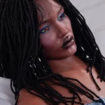 140cm 4ft6 Dark Skin Fashion Model Sex Dolls Denim Outfit Curvy Sex Dolls A Cup