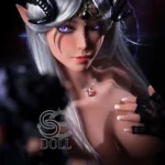 150cm 4ft9 Silver Hair Succubus Sex Dolls E Cup In Stock (EU Only)
