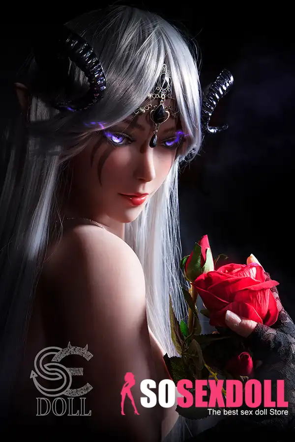 150cm 4ft9 Silver Hair Succubus Sex Dolls E Cup In Stock (EU Only)