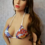 158cm 5ft2 TPE Pregnant Big Hips B Cup Brown Hair Sex Doll #117 A Head