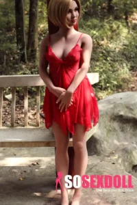 158cm 5ft2 TPE Pregnant Modest Chest Blonde Hair Sex Doll #93 A