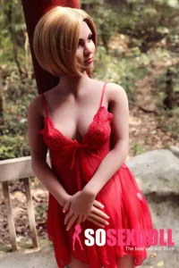 158cm 5ft2 TPE Pregnant Modest Chest Blonde Hair Sex Doll #93 A