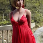 158cm 5ft2 TPE Pregnant Modest Chest Blonde Hair Sex Doll #93 A