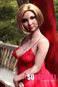 158cm 5ft2 TPE Pregnant Modest Chest Blonde Hair Sex Doll #93 A