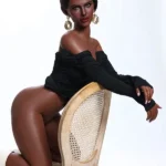 166cm 5ft5 Office Lady Style Sex Dolls Elegant Black Dress Sex Dolls E Cup