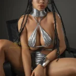 161cm Beautiful Black Silicone Premium Real Sex Doll15
