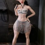 148cm 4ft8 Silicone B Cup Femboy Black Hair Elf Sex Doll #DC65 Head 1