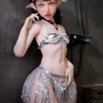 148cm 4ft8 Silicone B Cup Femboy Black Hair Elf Sex Doll #DC65 Head 3