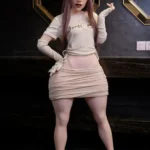 148cm 4ft8 Silicone Petite Breast Femboy Big Butt Sex Doll #S14 Head 4