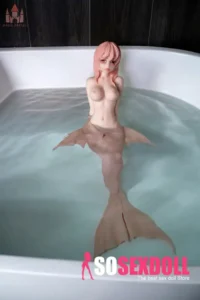 80cm 2ft6 Silicone Petite Body Mermaid Girl Sex Doll #M23 Head 1