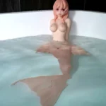 80cm 2ft6 Silicone Petite Body Mermaid Girl Sex Doll #M23 Head 2
