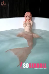 80cm 2ft6 Silicone Petite Body Mermaid Girl Sex Doll #M23 Head 2