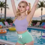 140cm 4ft6 Silicone Small Boobs Blond Hair Beautiful Real Skin Sex Doll #S21 Head 3