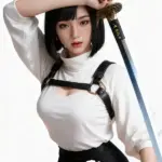 C Cup Realistic Black Hair Japanese Sexy Doll 3