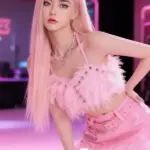 C Cup Realistic Pink Hair Charming Sexy Doll 1