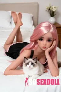 C Cup Pink Hair Natural Skin Realistic Sex Doll 8