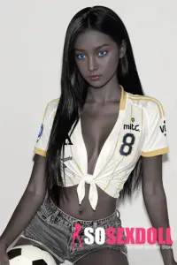 Small Chest Slim Black Skin Real Sex Doll 2