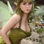 big breasts green sprite sexy love doll 6