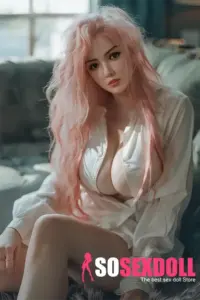 big chests pink hair sexy love doll 7