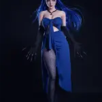 Big Breasts Fair Skin Blue Hair Fantasy Sex Doll 1