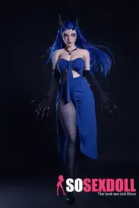 Big Breasts Fair Skin Blue Hair Fantasy Sex Doll 1