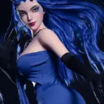 Big Breasts Fair Skin Blue Hair Fantasy Sex Doll 2