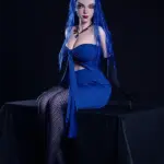 Big Breasts Fair Skin Blue Hair Fantasy Sex Doll 4