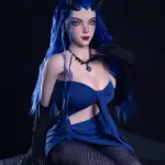 Big Breasts Fair Skin Blue Hair Fantasy Sex Doll 5