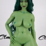 Poupée sexuelle réaliste, petite taille, corps vert, bonnet A, taille 1
