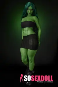 Poupée sexuelle réaliste, petite taille, corps vert, bonnet A, taille 13