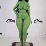 Poupée sexuelle réaliste, petite taille, corps vert, bonnet A, taille 2