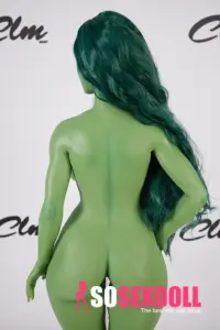 Poupée sexuelle réaliste, petite taille, corps vert, bonnet A, taille 4